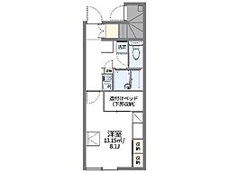 レオパレスサニースポット 1Kの間取図画像