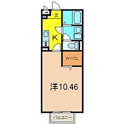 JR埼京線 武蔵浦和駅 徒歩14分の賃貸アパート 1階1Kの間取り