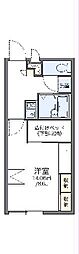 レオパレスNKヴィクトワール 1Kの間取図画像