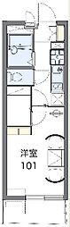 レオパレスコージーコートKI 1Kの間取図画像