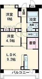 エクセルシオール所沢 10階2LDKの間取り