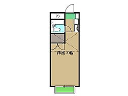 メゾンドフジ 3階ワンルームの間取り