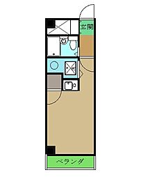 クリエイト国分寺 3階1Kの間取り