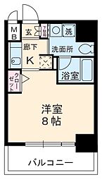 aLATO白壁 10階1Kの間取り