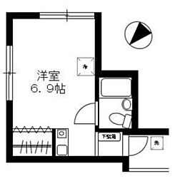 JR京浜東北・根岸線 大井町駅 徒歩7分の賃貸アパート 1階ワンルームの間取り