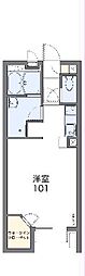 レオネクストウエストP-α 1Kの間取図画像