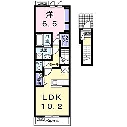 イリーデオーブ 1LDKの間取図画像
