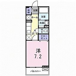 グランベル 1Kの間取図画像