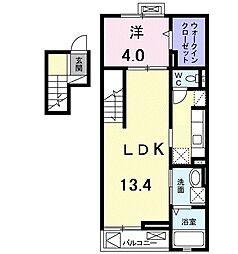 フィオーレ・パラッツォ 1LDKの間取図画像