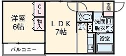セイコーガーデン5 1LDKの間取図画像