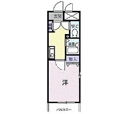 エレガンラルジュ 1Kの間取図画像