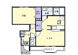 コンティナン 1LDKの間取図画像