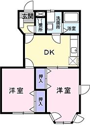 間取図画像 2DK