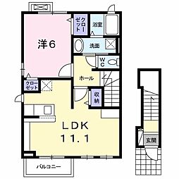 グローヴ9 1LDKの間取図画像