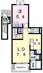 ルクリア 1LDKの間取図画像