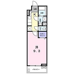 ヴィラサンライズ 1Kの間取図画像
