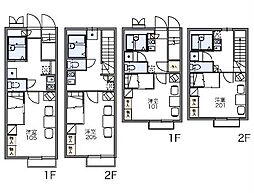 京王高尾線 山田駅 徒歩17分の賃貸アパート 1階1Kの間取り