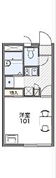 レオパレストモエ2 1Kの間取図画像