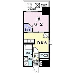 ザックス静岡駅前 1DKの間取図画像