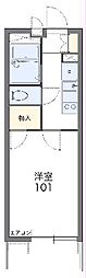 レオパレスルナボアール 1Kの間取図画像