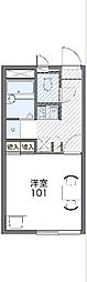 レオパレスディアコート 1Kの間取図画像