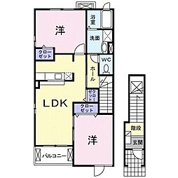 グランディアTAKA 2LDKの間取図画像