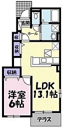 ミントマム 1LDKの間取図画像