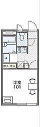レオパレスジャスミン 1Kの間取図画像