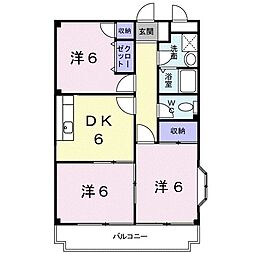 ヌーブエスポワール 3DKの間取図画像
