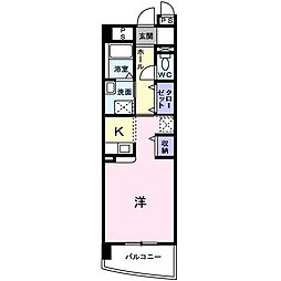 ミッションヒルズ ワンルームの間取図画像