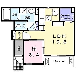 Ｋｏｔｏｂｕｋｉ 1階1LDKの間取り