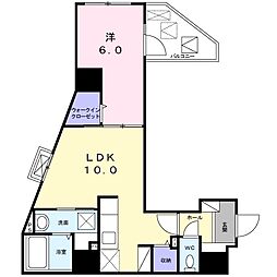 Grace世田谷 1LDKの間取図画像