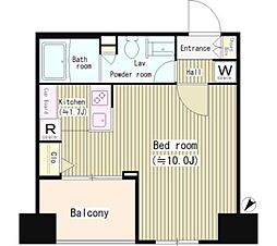 京王線 千歳烏山駅 徒歩11分の賃貸マンション 3階1Kの間取り