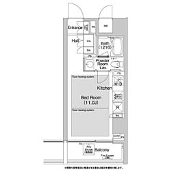 JR埼京線 渋谷駅 徒歩5分の賃貸マンション 8階ワンルームの間取り