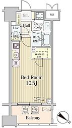 JR京葉線 八丁堀駅 徒歩6分の賃貸マンション 3階ワンルームの間取り