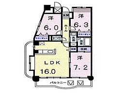 メゾンR 3LDKの間取図画像