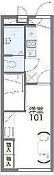 レオパレスソレイユ富木 1Kの間取図画像