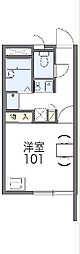 レオパレスラッキーハイムT 1Kの間取図画像