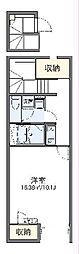 プティットメゾン2 1Kの間取図画像