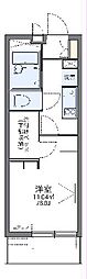 レオパレスモンサンミッシェル 1Kの間取図画像