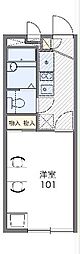 レオパレスサンファミレ 1階1Kの間取り