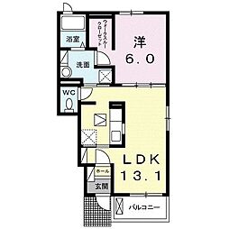 メゾンルボール 1LDKの間取図画像