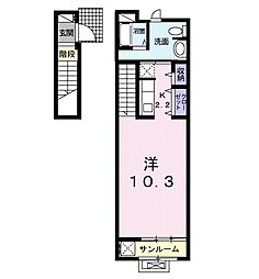 マルイレジデンス湘南A 1Kの間取図画像