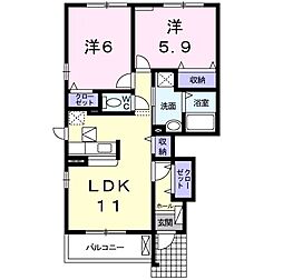間取図画像 2LDK