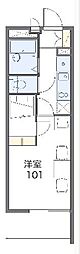 レオパレス道館 1Kの間取図画像