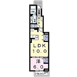 アマポーラA 1LDKの間取図画像