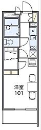 レオパレスデュオ21k 1Kの間取図画像