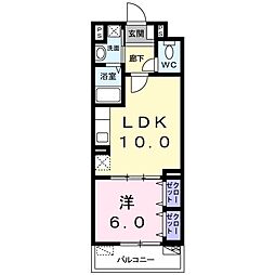フィオーレ 1LDKの間取図画像