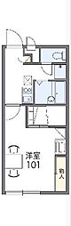 レオパレスワールド 1Kの間取図画像