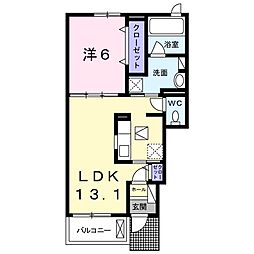 メゾンスカイマム2 1LDKの間取図画像